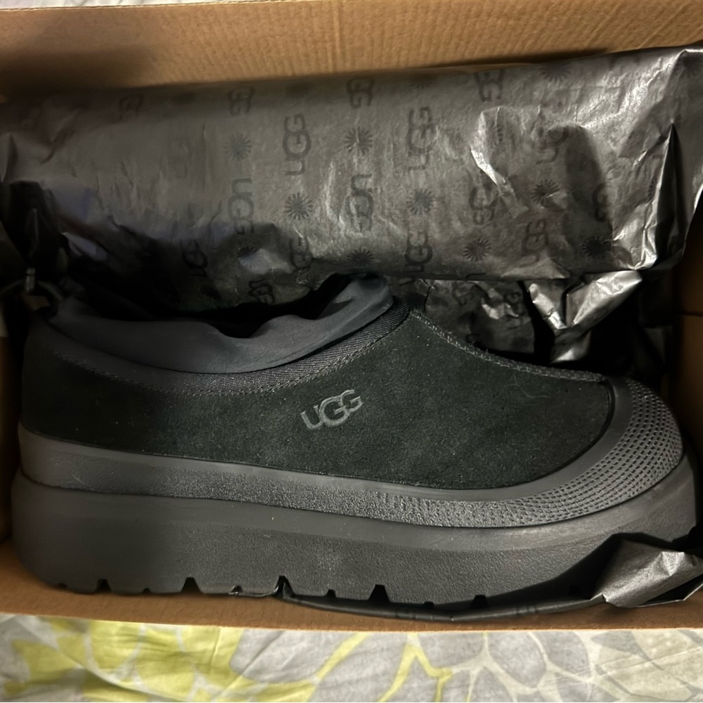 UGG Black Suede Slip-On Sneakers